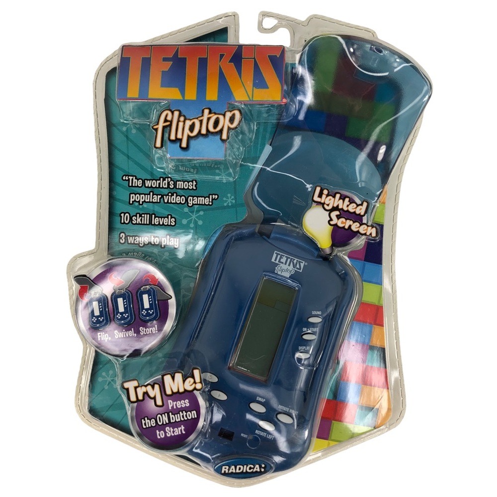 🆕 Tetris FlipTop Handheld Game Radica 2016